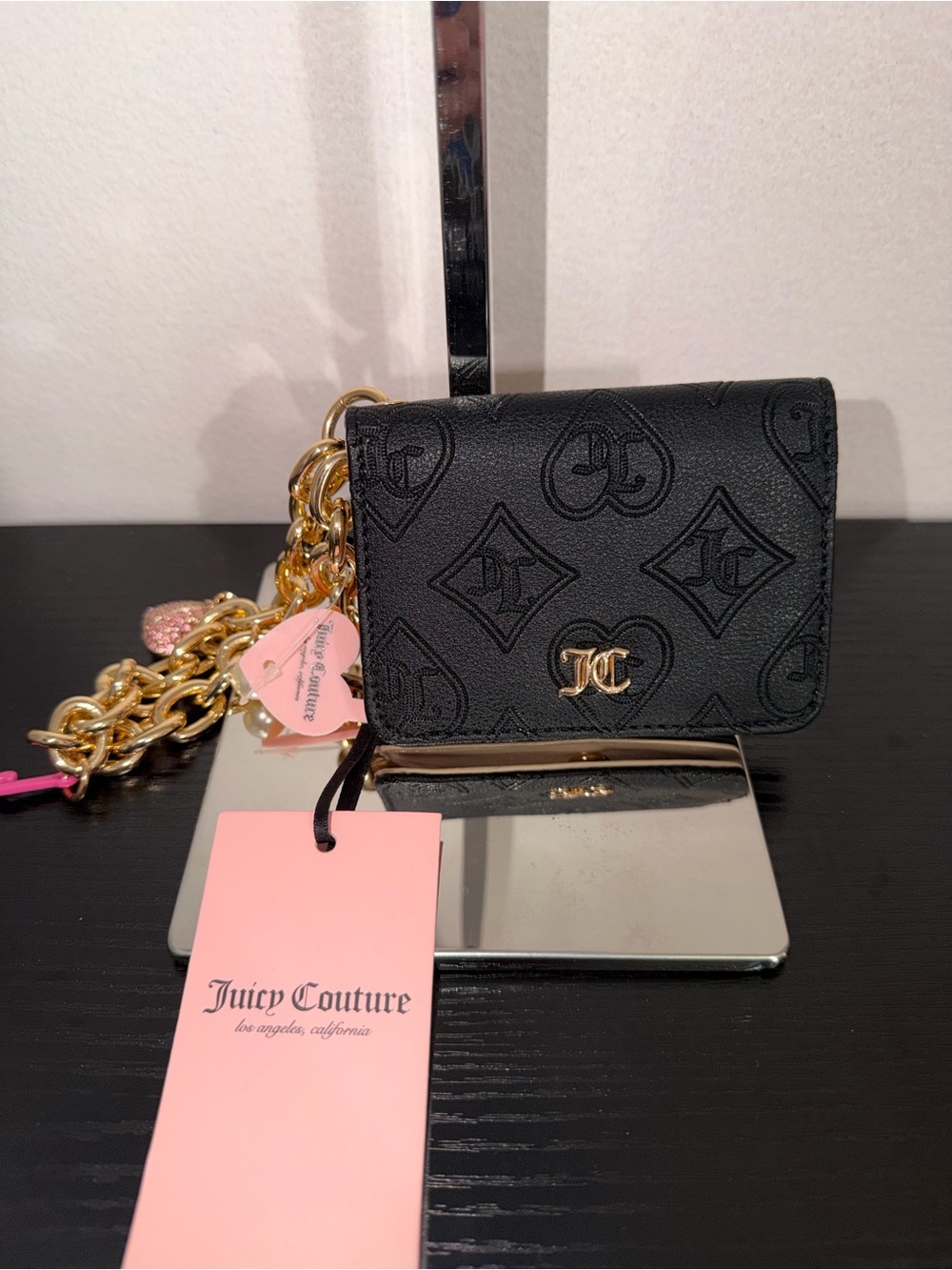 Juicy Couture Top Notch CC Key Fob NWT Liquorice